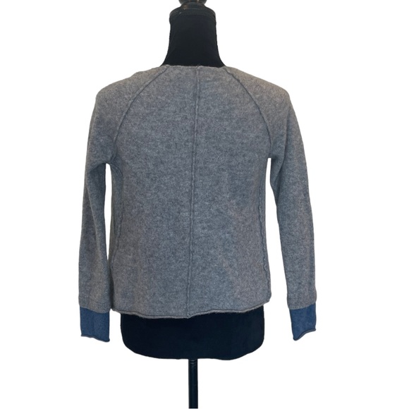 Gharani Strok London grey cashmere open front long sleeve crop cardigan medium - Picture 5 of 10